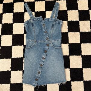 Reformation Gabriella Denim Button Up Mini Dress Size 4